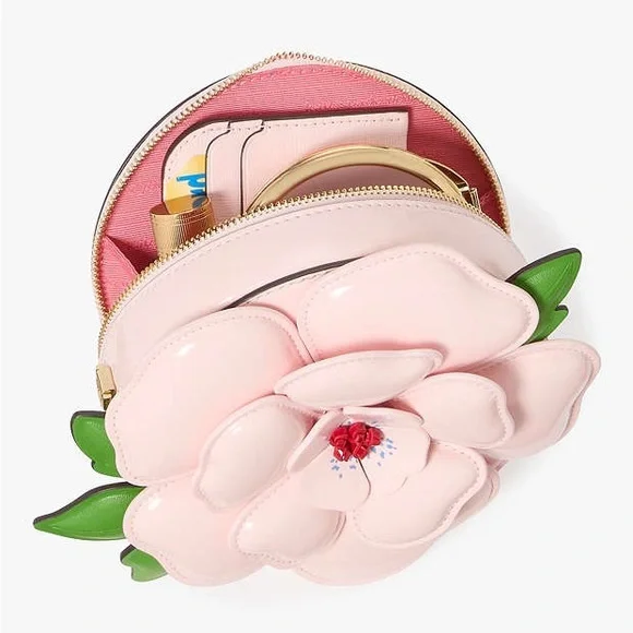 SOLD! kate spade NWT! $268 MSRP In The Garden 3d Flower Micro Crossbody - Picture 7 of 8